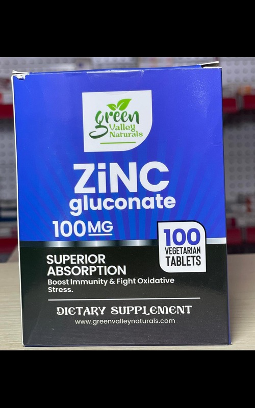 Green Valley Naturals Zinc Gluconate 100mg 10 * 10 tablets